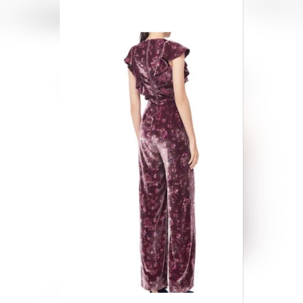 NWOT REBECCA TAYLOR FLORAL VELVET JUMPSUIT - Picture 3 of 10